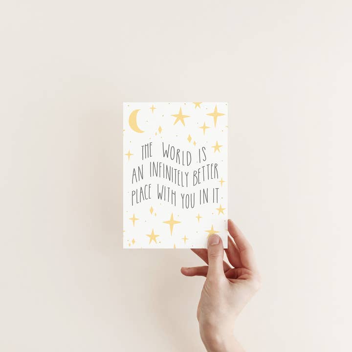 The World Is A Better Place With You In It Card for wholesale by Lydia Southgate