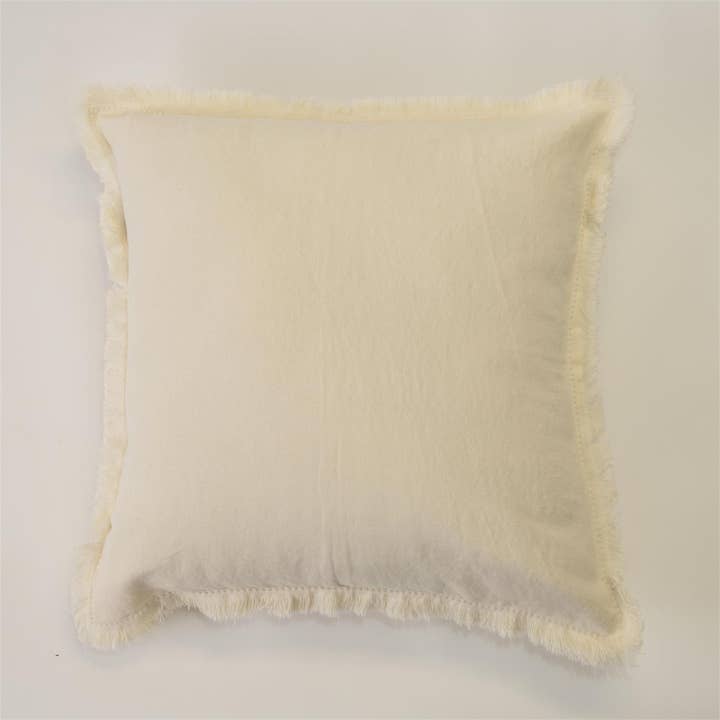 Audrey's Home & Gift - Wholesale Throw/Decorative Pillow - Pillow - Stonewashed Linen Blend, Cream (Pk/02)