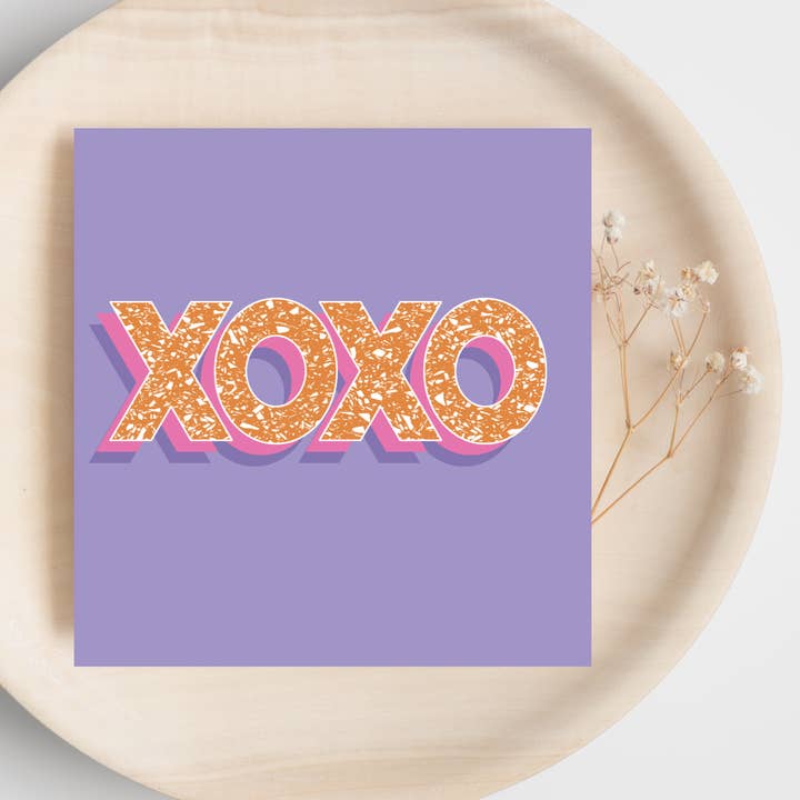 Grußkarte - Terrazzo - XOXO für den Großhandel von The Home Of Smiles