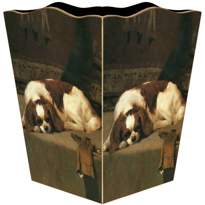 WB124 - King Charles Spaniel Wastepaper Basket for wholesale by Marye-Kelley