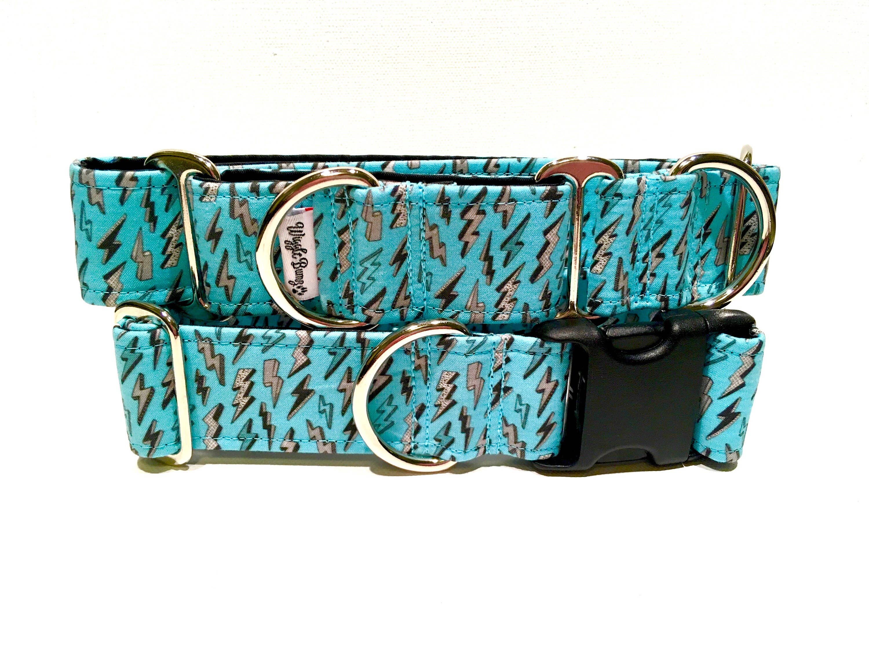 Wiggle Bumz - Wholesale Pet Collar - Dog - Blue Lightning Dog Collar0
