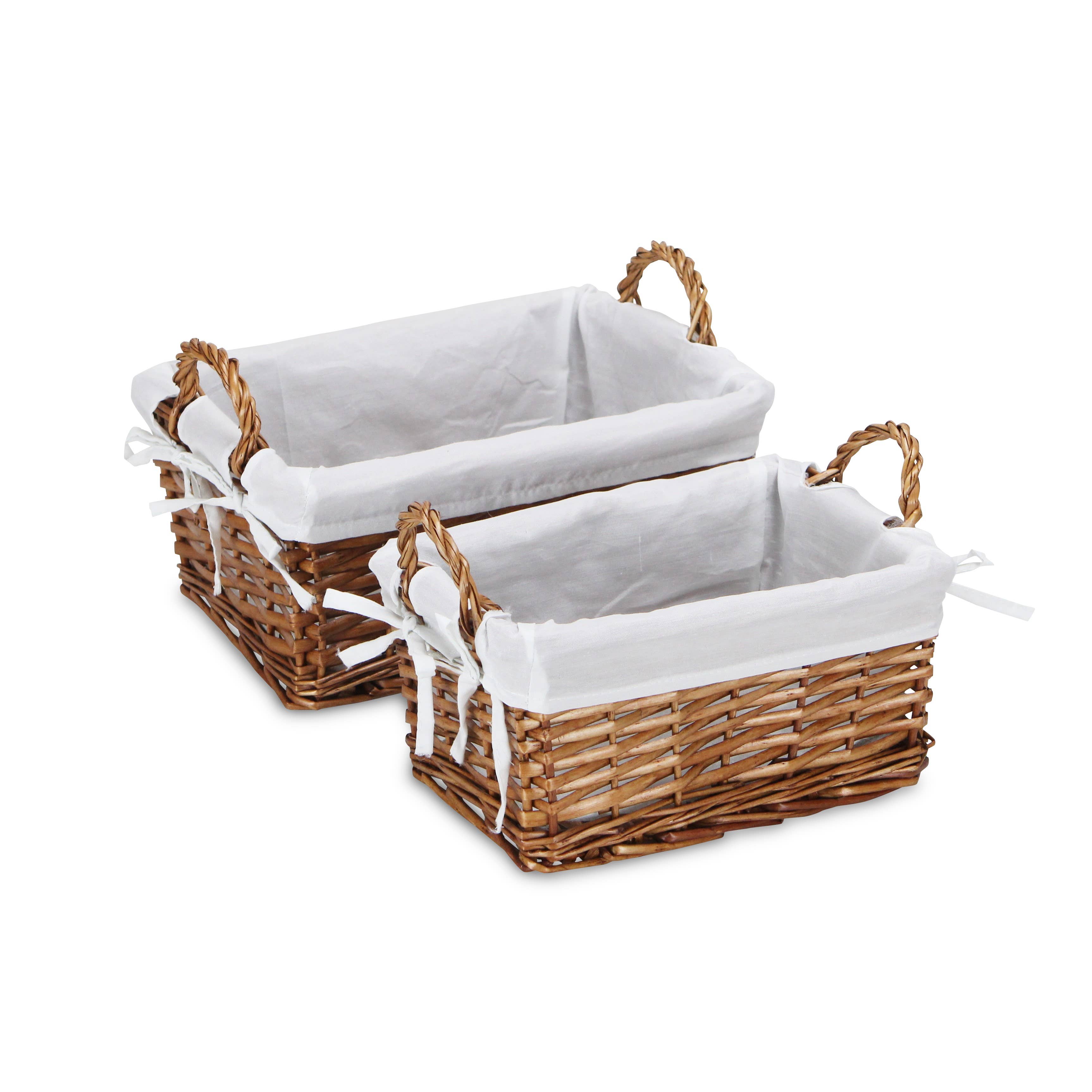 Cheungs Home Decor - Wholesale Food Gift Basket - Oreni 2 Piece Lined Rectangle Baskets7