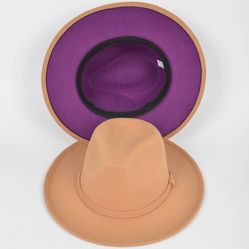 3AM BY H&D ACCESSORIES - Vendita all'ingrosso Fedora - Donna - Cappello bicolore in finta lana5