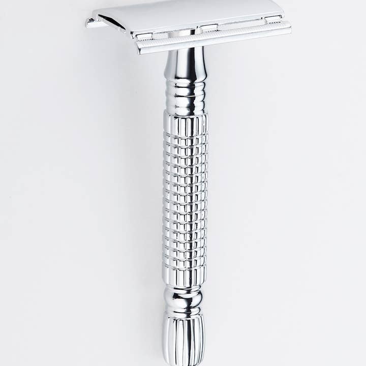 simplyThinkECO - Wholesale Razor - Silver SAFETY RAZOR WITH REPLACEMENT BLADES (Copy)1