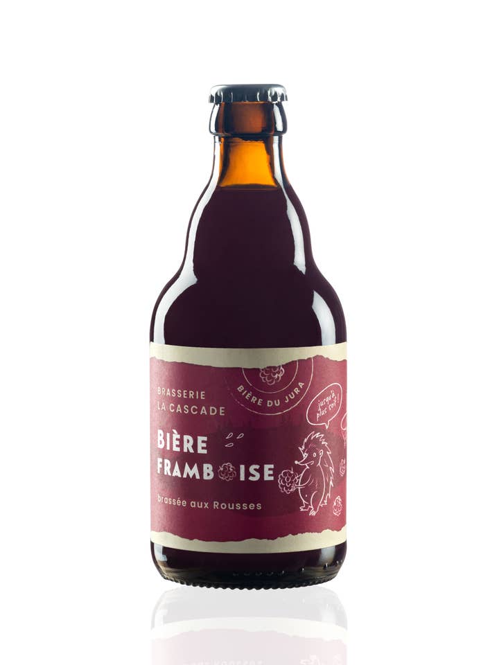 Raspberry Beer (Made in France - Jura) for wholesale by Brasserie La Cascade