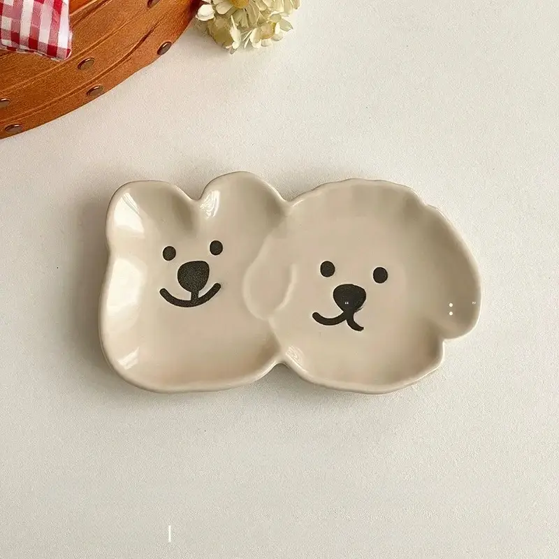 Otterware – wholesale Condiment/dip bowl – Cute Ceramic Dog & Bear Dipping Dishes (6 Styles)4