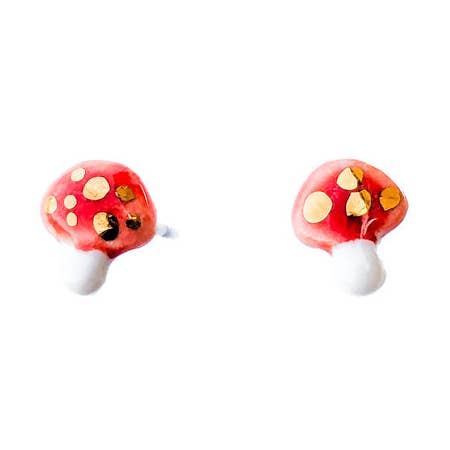 Microdose Mushroom Micro Studs for wholesale by tinybs ceramics