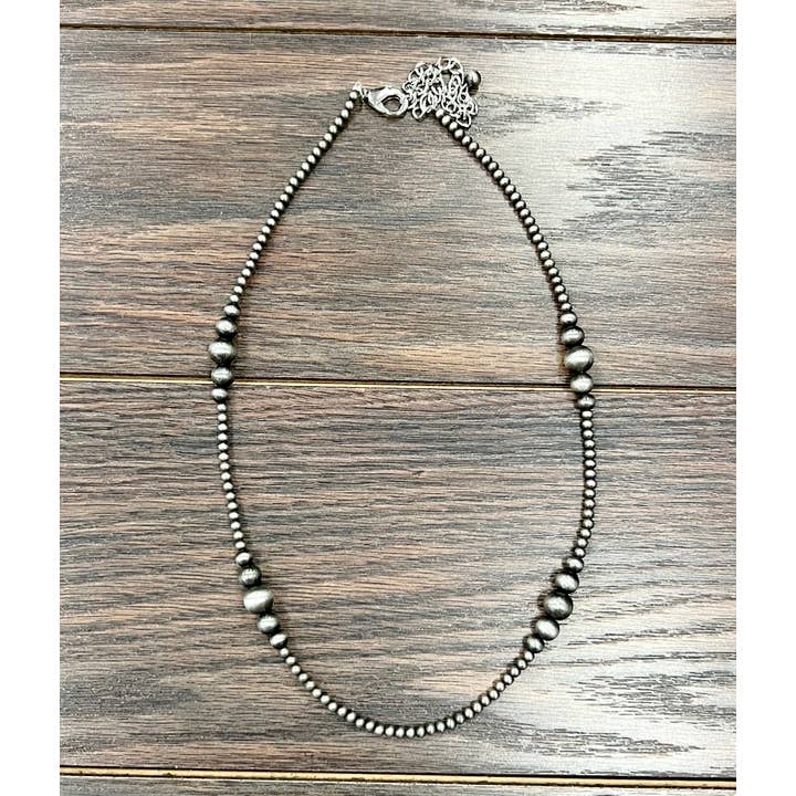 ISAC Trading Inc - Wholesale Beaded/Pearl Necklace - 735688, 22" Handmade Navajo Bead Necklace