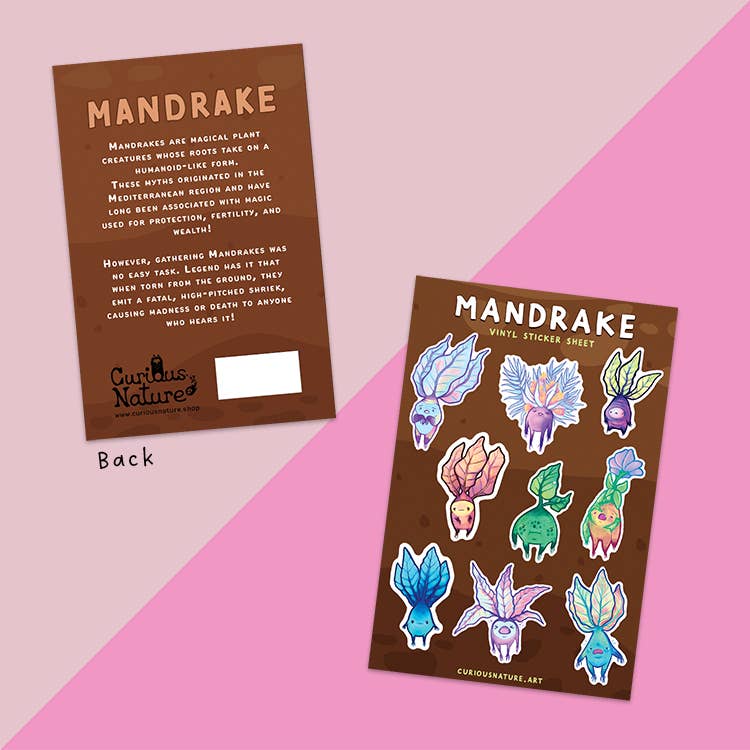 Curious Nature Studio - Wholesale Sticker - Magical Mandrakes • Sticker Sheet1