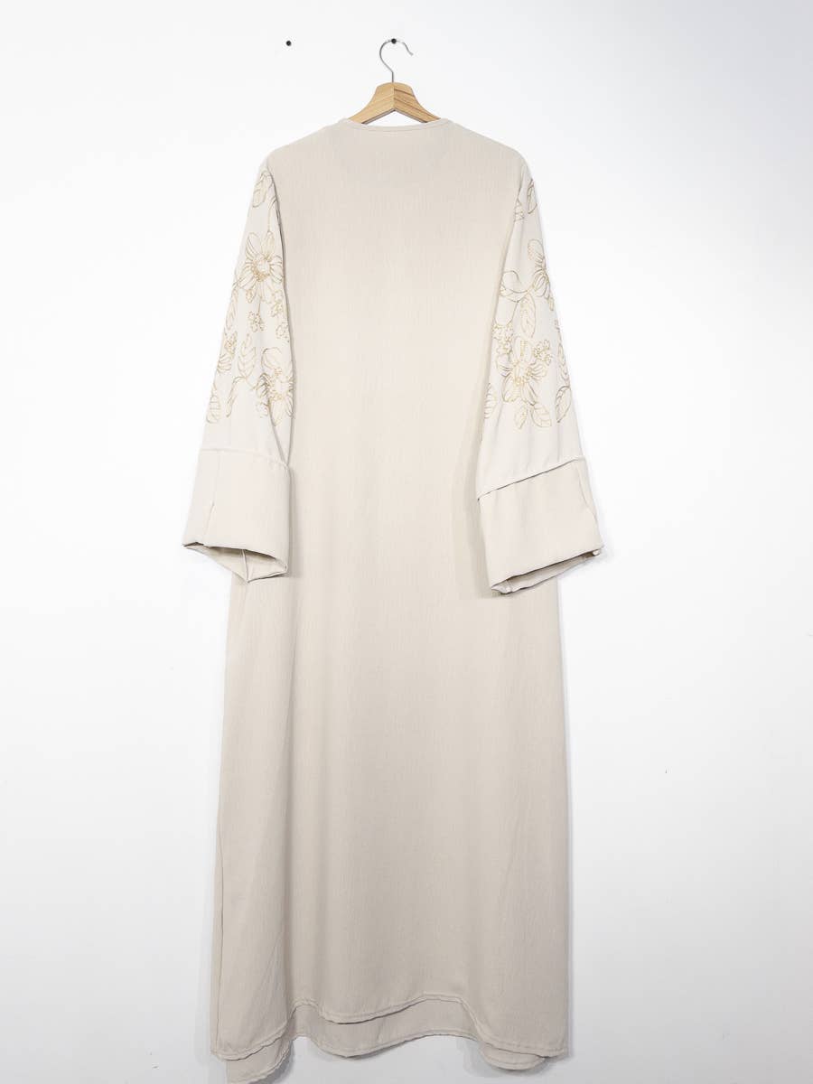 IDEAL OUTFIT – wholesale Top & skirt set – Women's – 2-piece set floral embroidery kimono abaya ref:en2511jazz17