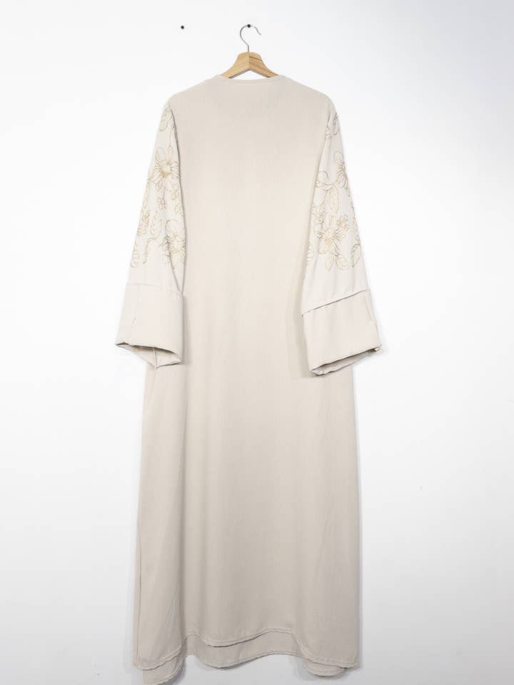 IDEAL OUTFIT - Wholesale Top & Skirt Set - Women's - 2-piece set floral embroidery kimono abaya ref:en2511jazz17