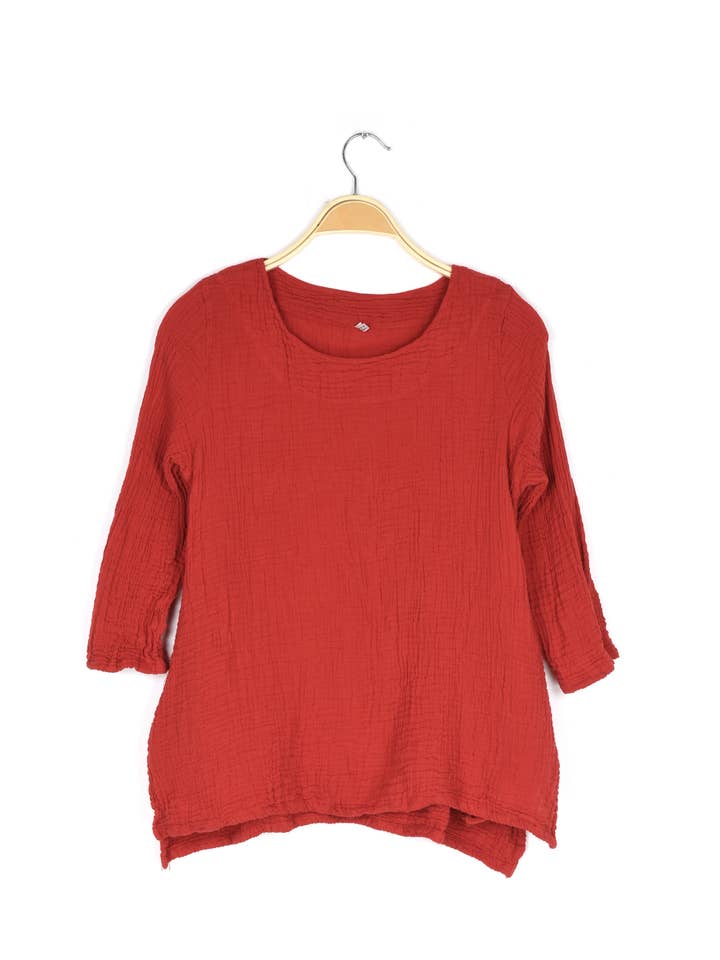 Nusantara Inc. - Wholesale Blouse - Women's - Thai Cotton Long Sleeve Tunic-03477 (S/M, L/X, XXL)22