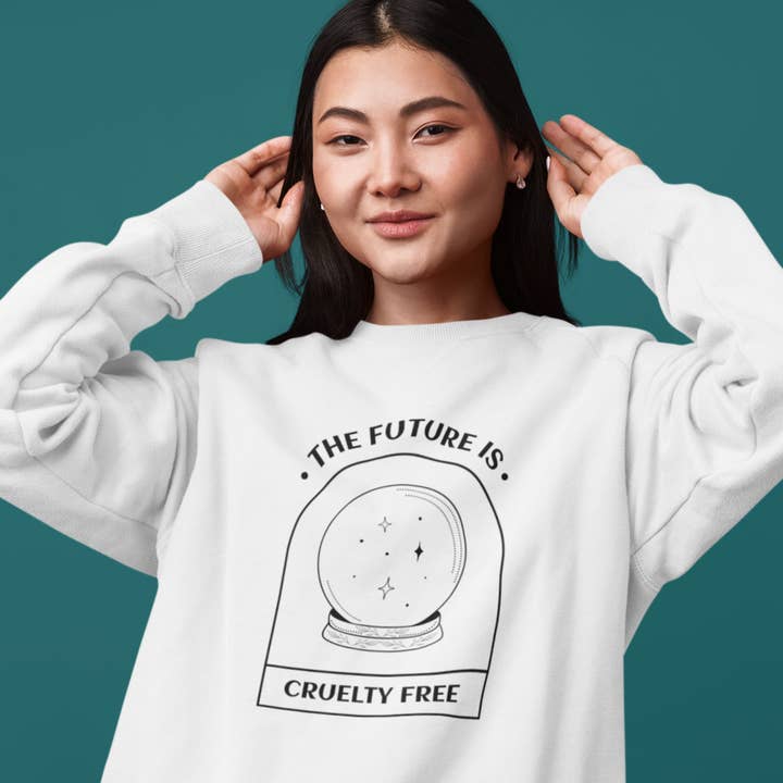 Moletom de algodão orgânico The Future Is Cruelty Free por atacado de Oat Milk Club