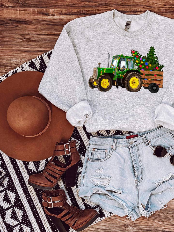 Tractor navideño para venta al por mayor de Buckin Barn Wholesale