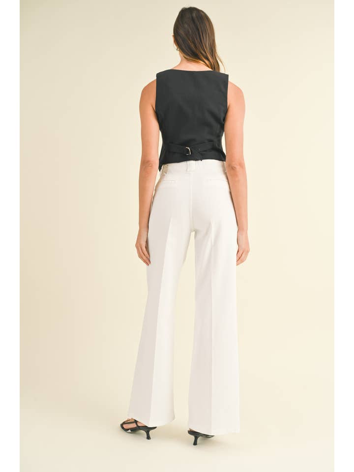 JBD - Wholesale Pants - Women's - DP782 - WHT - Patch Pocket Wide Leg Flare3