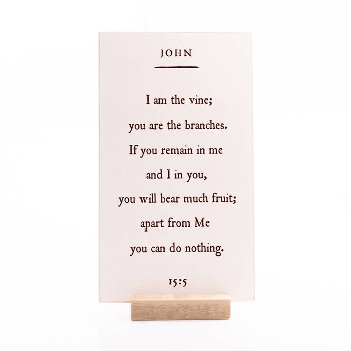 3,75 x 6,5 po | Jean 15:5 pour la vente par Revelation Culture