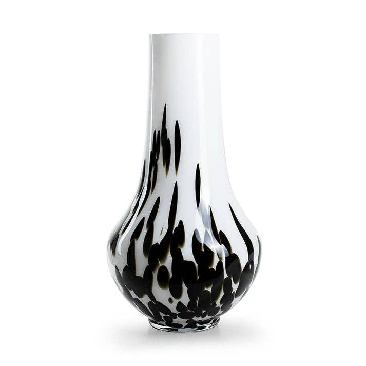 Vaso 'splash' bianco-nero h50 x27 cm per la vendita all'ingrosso da parte di Growing Concepts