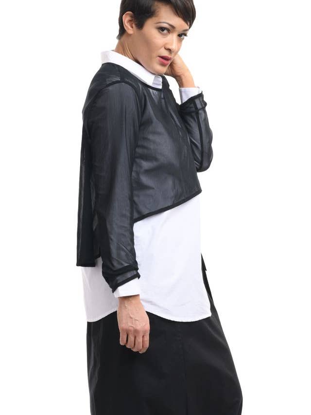 M601 Arabella Topper en maille noire* pour la vente par Tulip Clothing