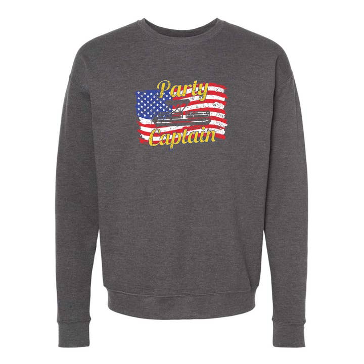 Sweatshirt à col rond Party Captain North Dakota du 4 juillet pour la vente par Wheatheadz