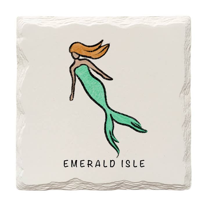 Customizable Mermaid | Hand-Drawn | Drink Coaster for wholesale by The Doodle Brand