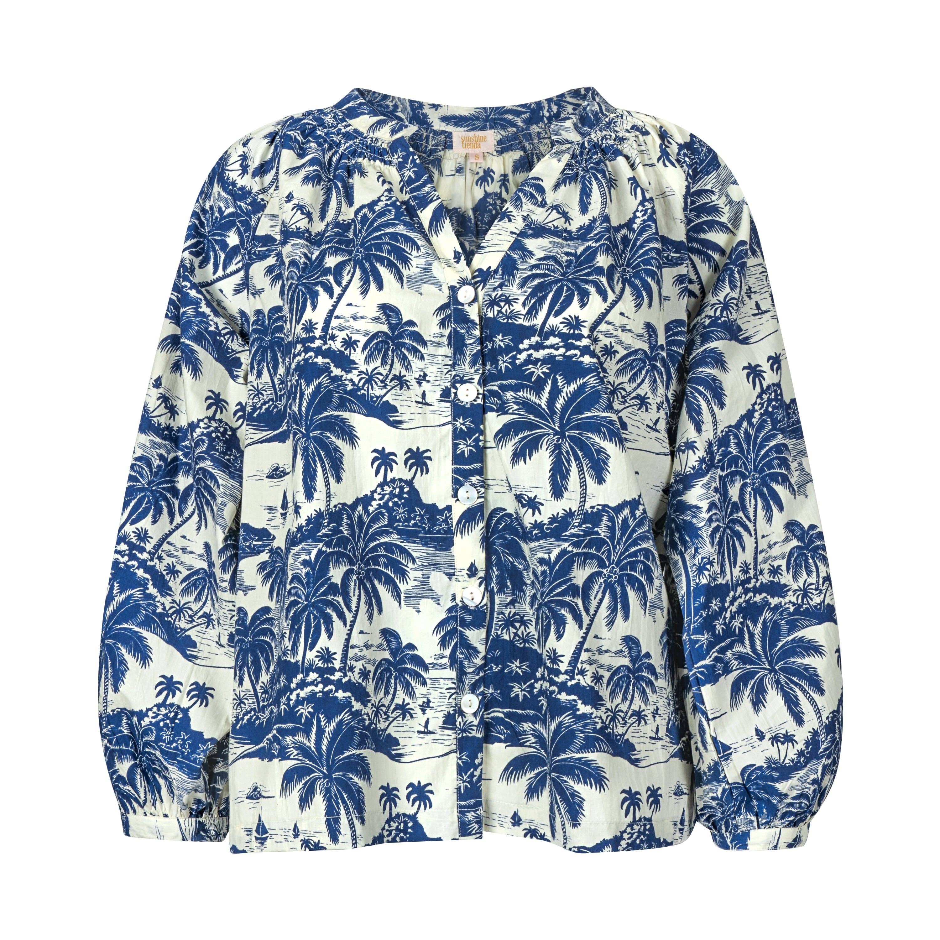 Sunshine Tienda – Engroshandel Bluse - Dame – Tropical Toile Lucia Top1