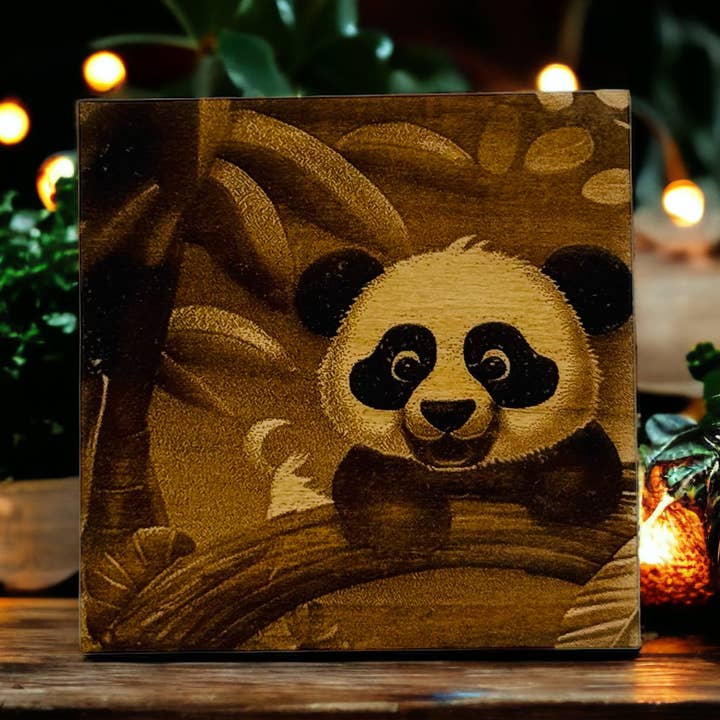 Ensemble de sous-verres mignon pour bébé panda pour la vente par Planty'tude