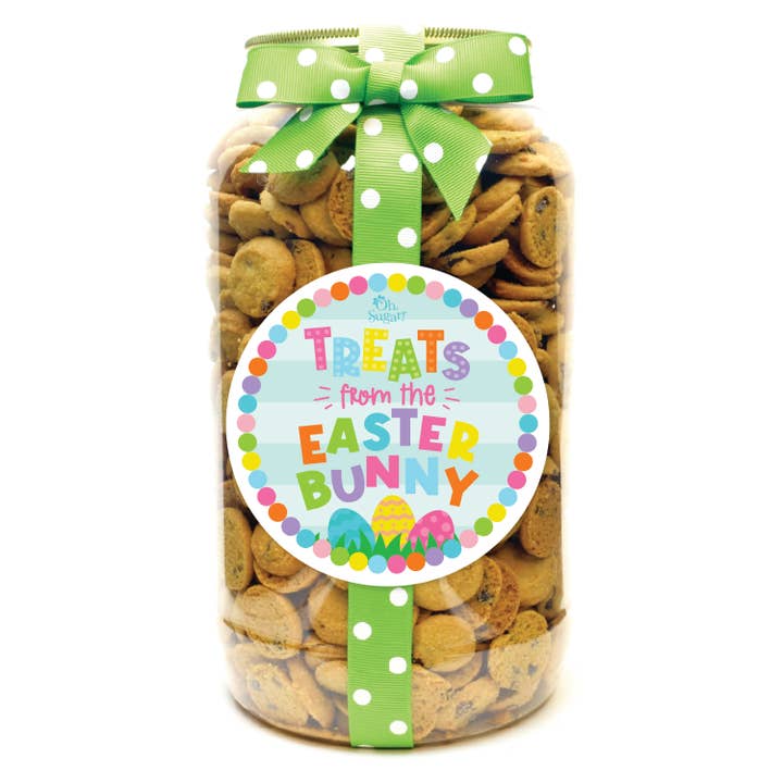 Cookie Jar - Treats from the Easter Bunny - Gallon for wholesale by Oh, Sugar!