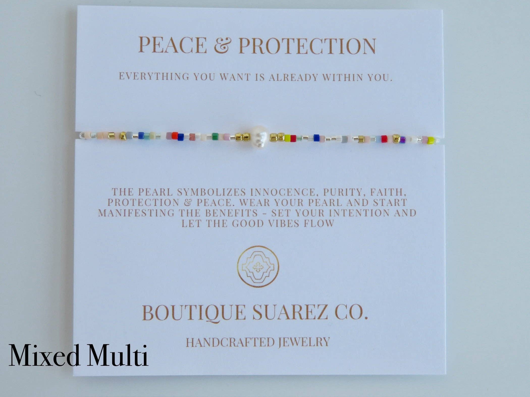 Boutique Suarez Co. - Wholesale Beaded Bracelet - Manifest Peace - Pearl Bracelet8