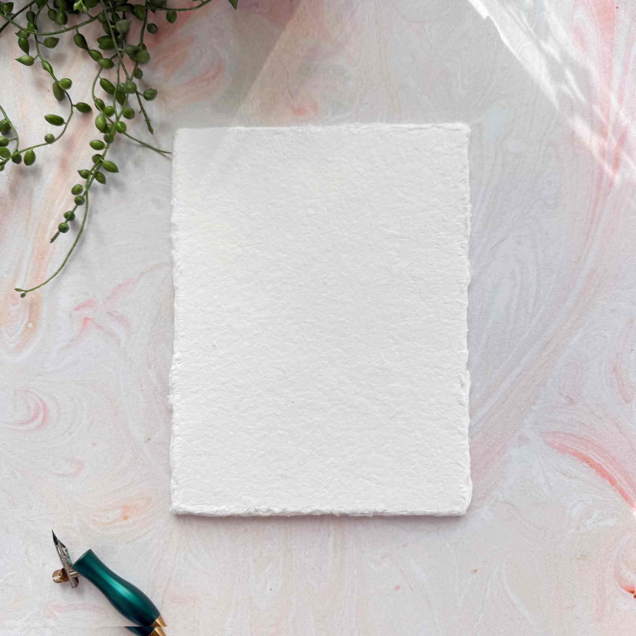 The Natural Paper Company - Venta al por mayor Papel para pintar - Papel de Acuarela - Blanco | Paquetes de Papel de Algodón Hecho a Mano5