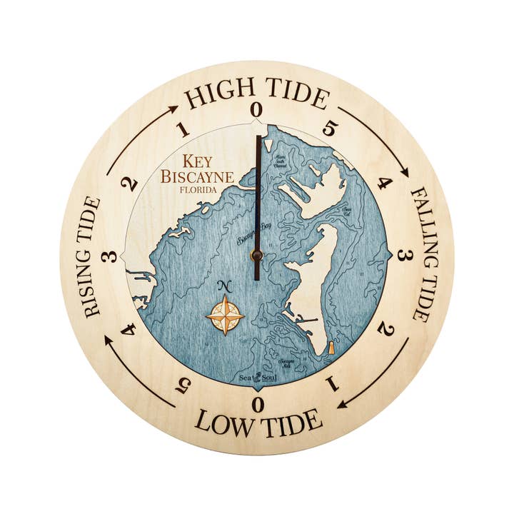 Sea & Soul Nautical Chart Art - Wholesale Wall Clock - Florida East Coast Nautical Chart Tide Clock-Many Locations101
