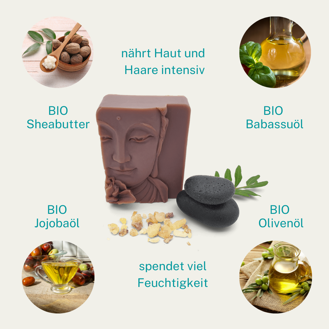 Kleine Auszeit Manufaktur – wholesale Tvål – Tvål med frankincense och myrra för inflammationskänslig hud3