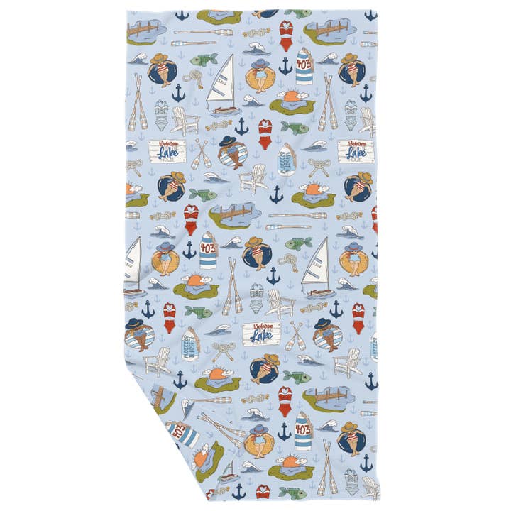 The Lake House Recycled Waffle Dish Towel for wholesale by June Apothicarie