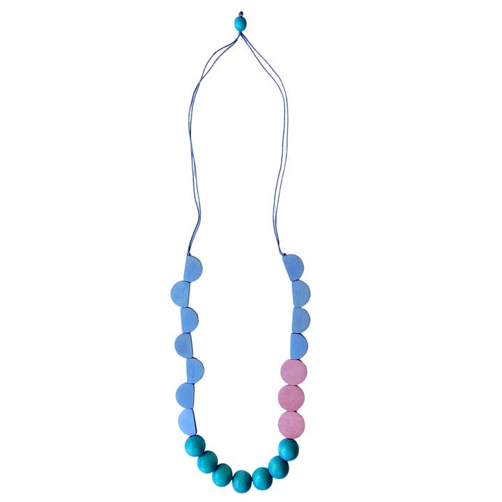 Susannah Wooden Necklace Green for wholesale by ZODA