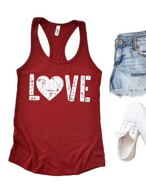 Tanque Love Heart por atacado de Wildberry Waves