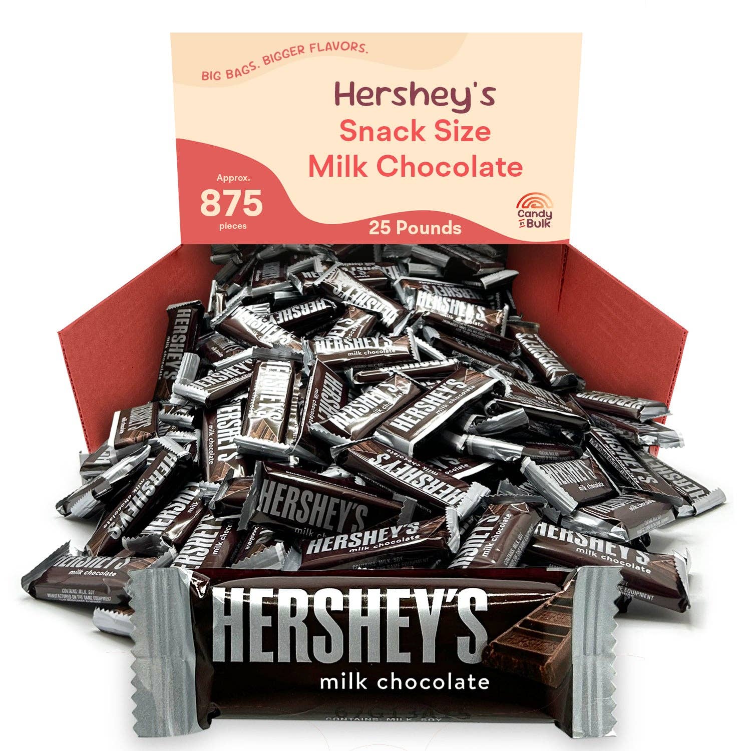 Candy In Bulk - Vente Barre chocolatée - Chocolat au lait Hershey's - Taille collation, sac économique en vrac4