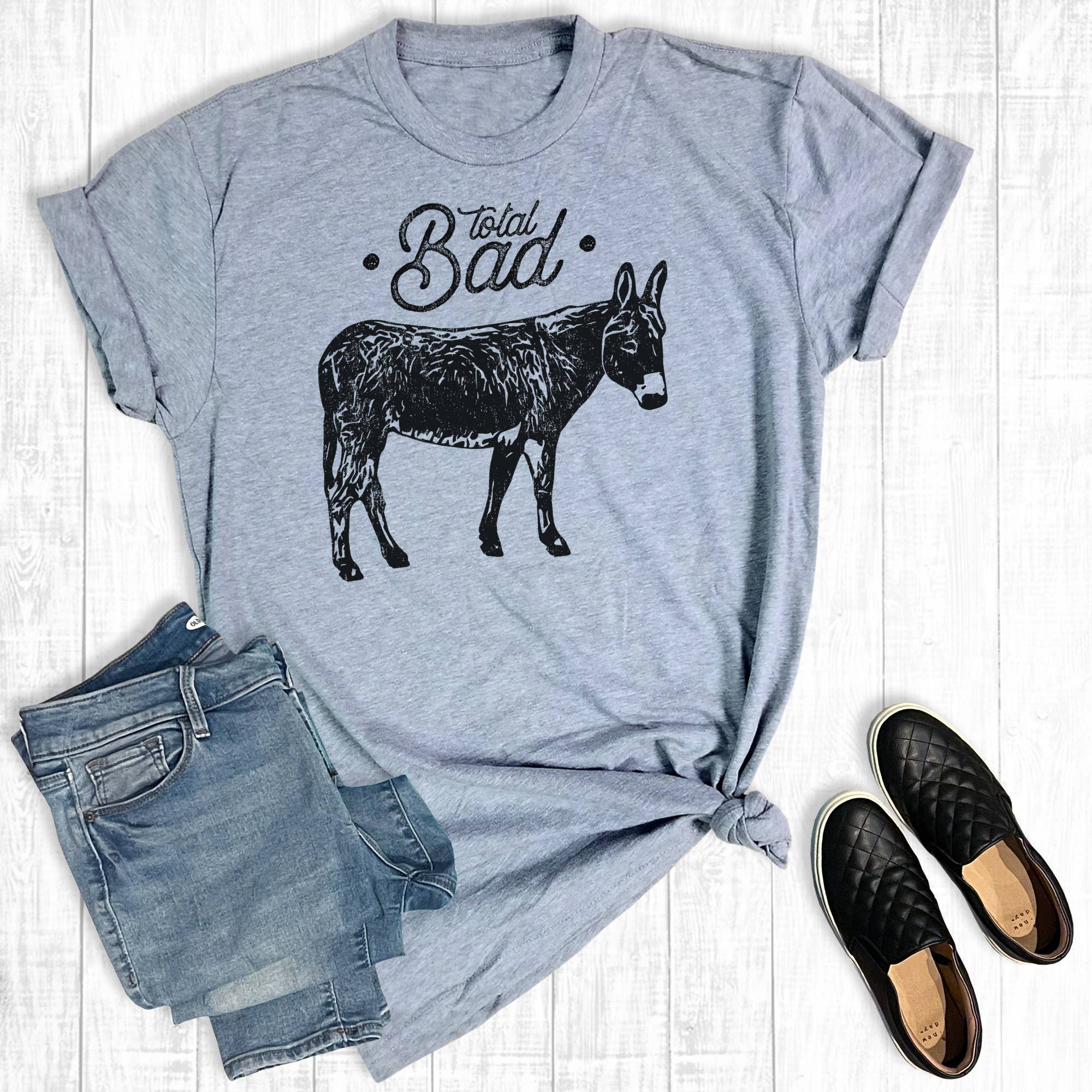 Gray Western Total Bad A Graphic Tee for wholesale on Faire