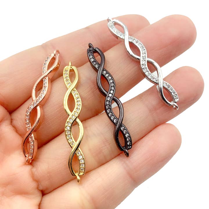 Colgante de Doble Hélice Infinita Relleno de Oro para venta al por mayor de Beads Creation