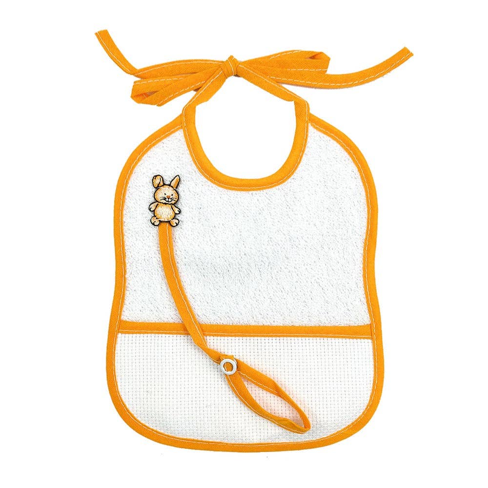 Almatex srl - Vendita all'ingrosso Bavaglino - Neonati - Bavetta ANIMALETTO cm.16x18 con tasca da ricamare6