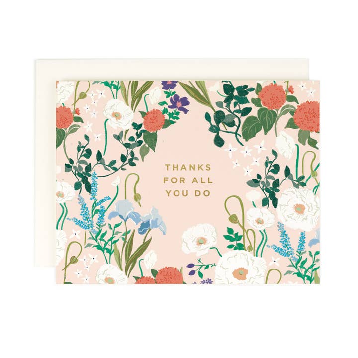 Amy Heitman - Wholesale Thank You Card - For All You Do Greeting Card