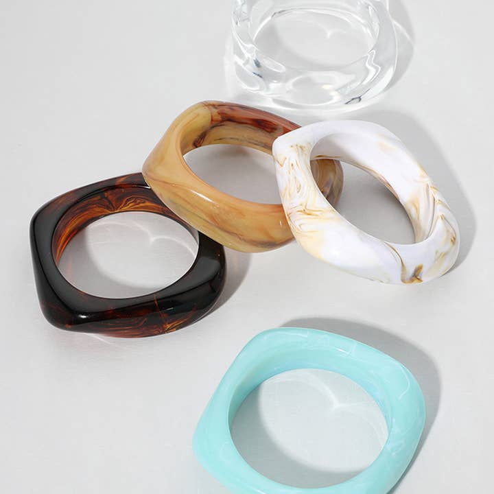 Sensibling Corp. - Wholesale Bangle Bracelet - Celluloid Acetate Chunky Bangle Bracelet
