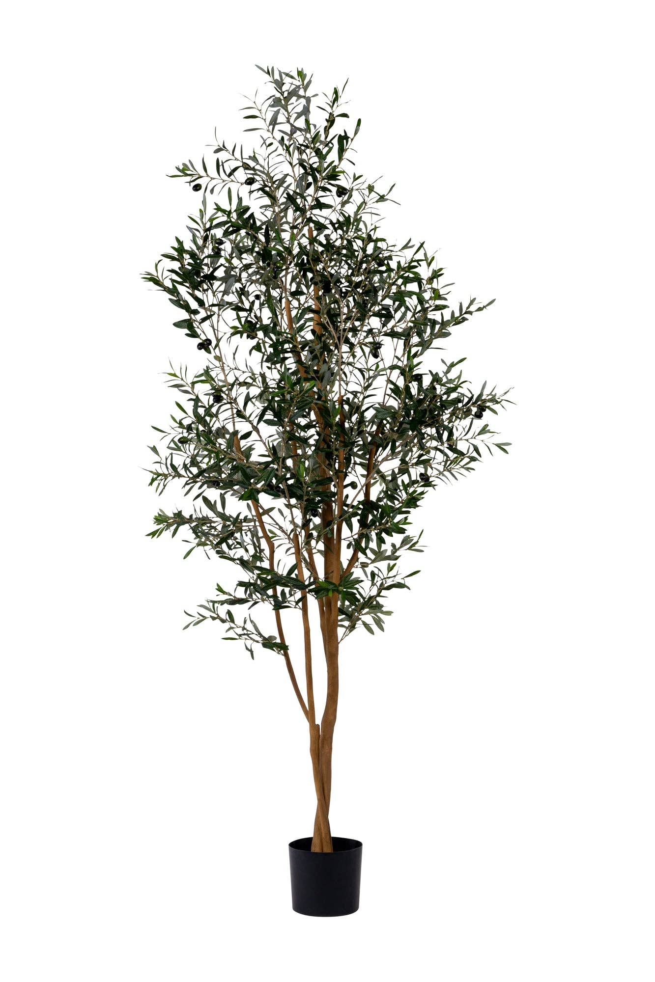 7.5' Artificial Olive Tree on Natural Trunk, Wholesale Faux Olive Trees