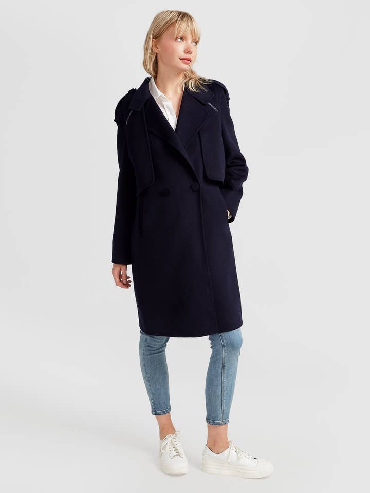 Abrigo Palm City en mezcla de lana para venta al por mayor de belle & bloom