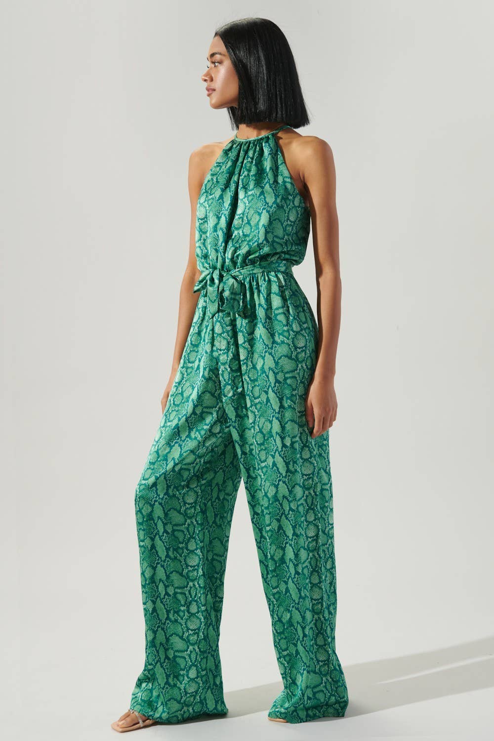 GreenMulti Gwendolyn Snake Jumpsuit for wholesale on Faire2