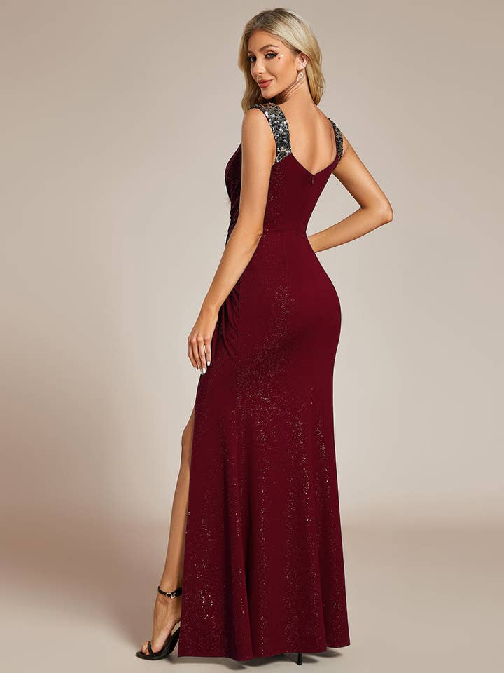Ever-Pretty - Wholesale Dress - Women's - Glitter Split Evening Dresses21