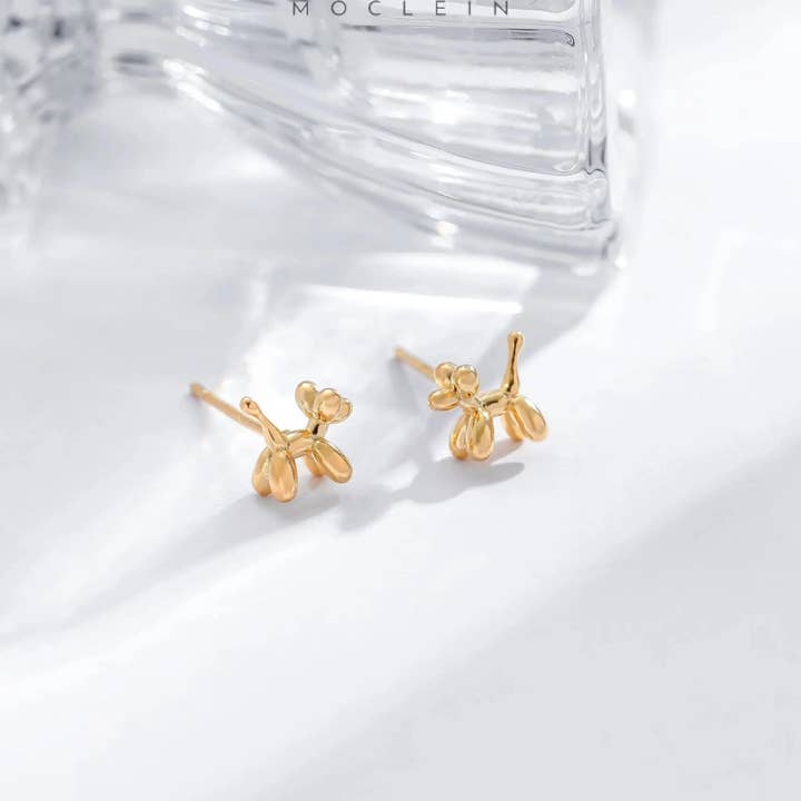 Moclein - Wholesale Stud/Post Earrings - Balloon Dog Minimalistic Stud Earrings9