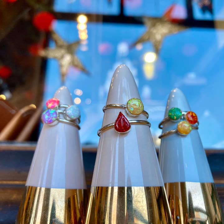 Anillos de Ópalo Elevados para venta al por mayor de Rainbow Trading Post