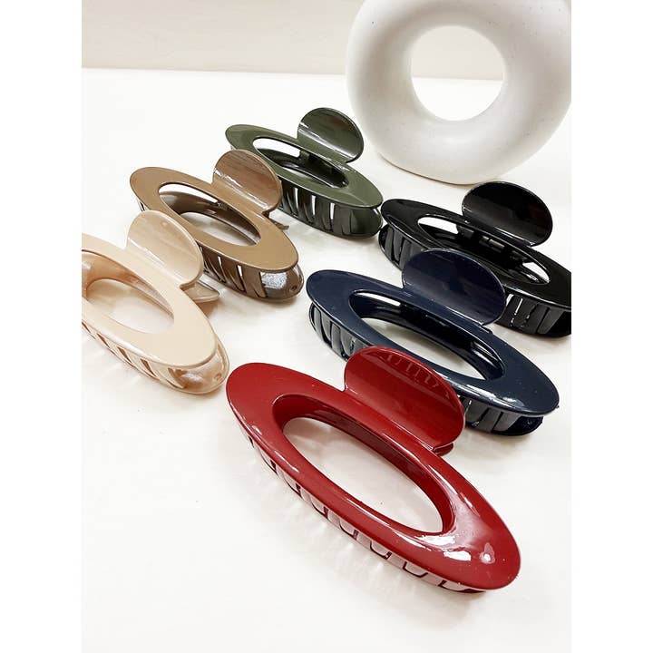 MIX COLOR Fall Shades of Round Hair Claw for wholesale on Faire1