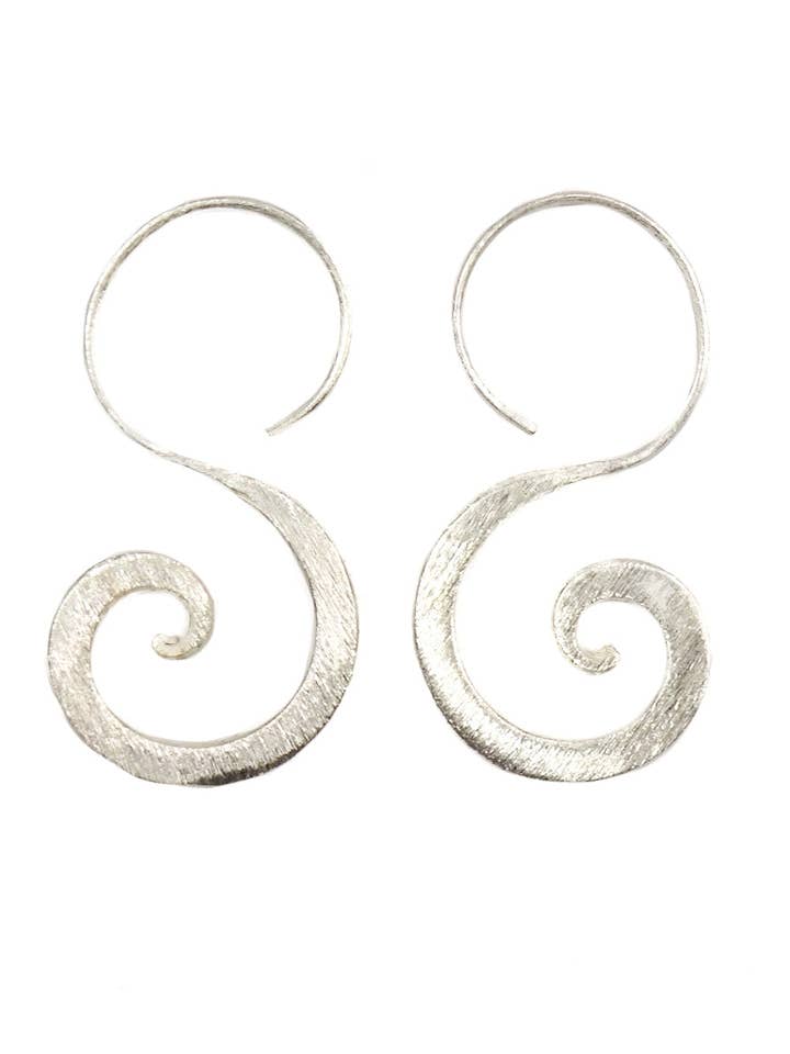 Pendiente Tribal - Gancho Espiral para venta al por mayor de Zig Zag Asian Collection