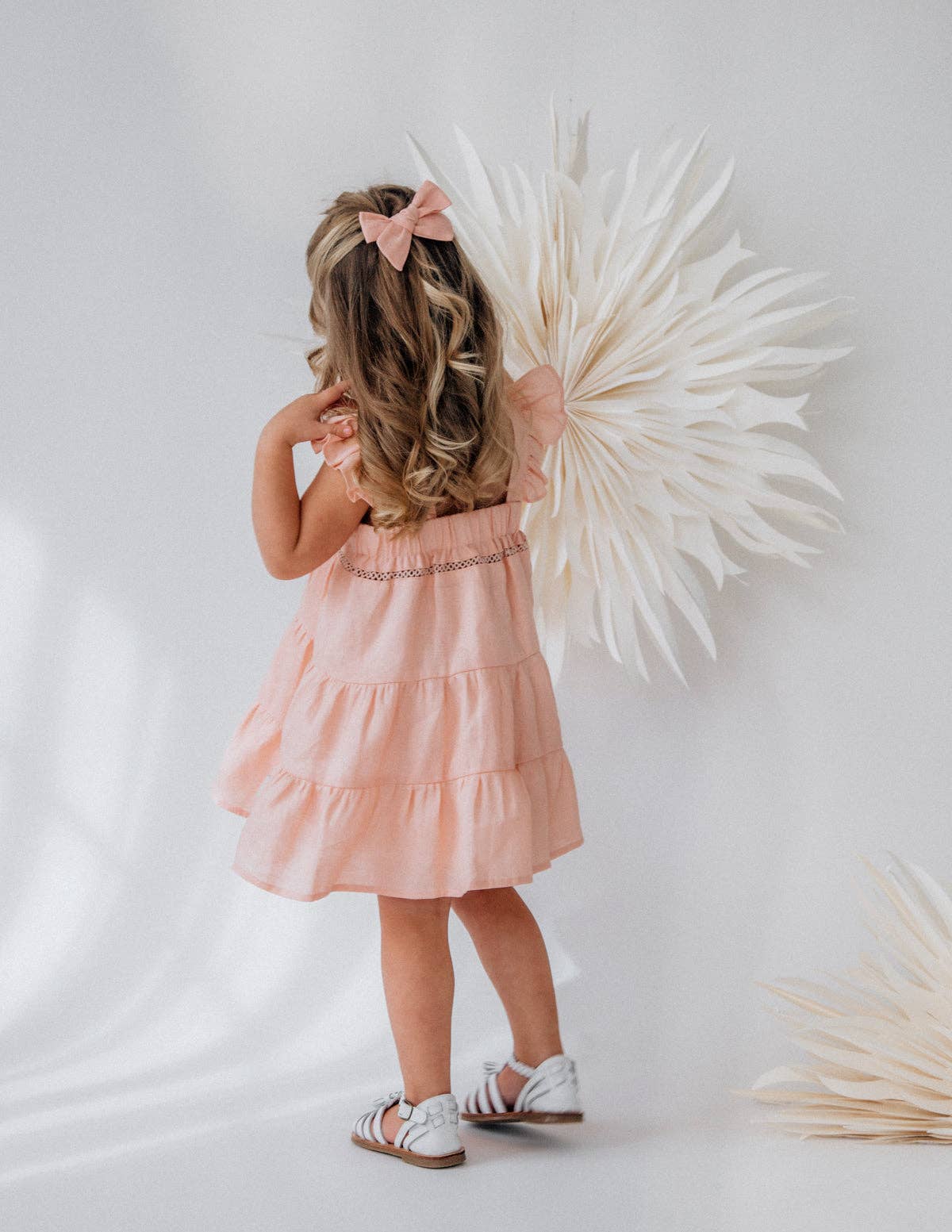 Karibou Kids - Wholesale Fashion Headband - Baby - Skylah Pinwheel Linen Bow Headband - Strawberry Shortcake4