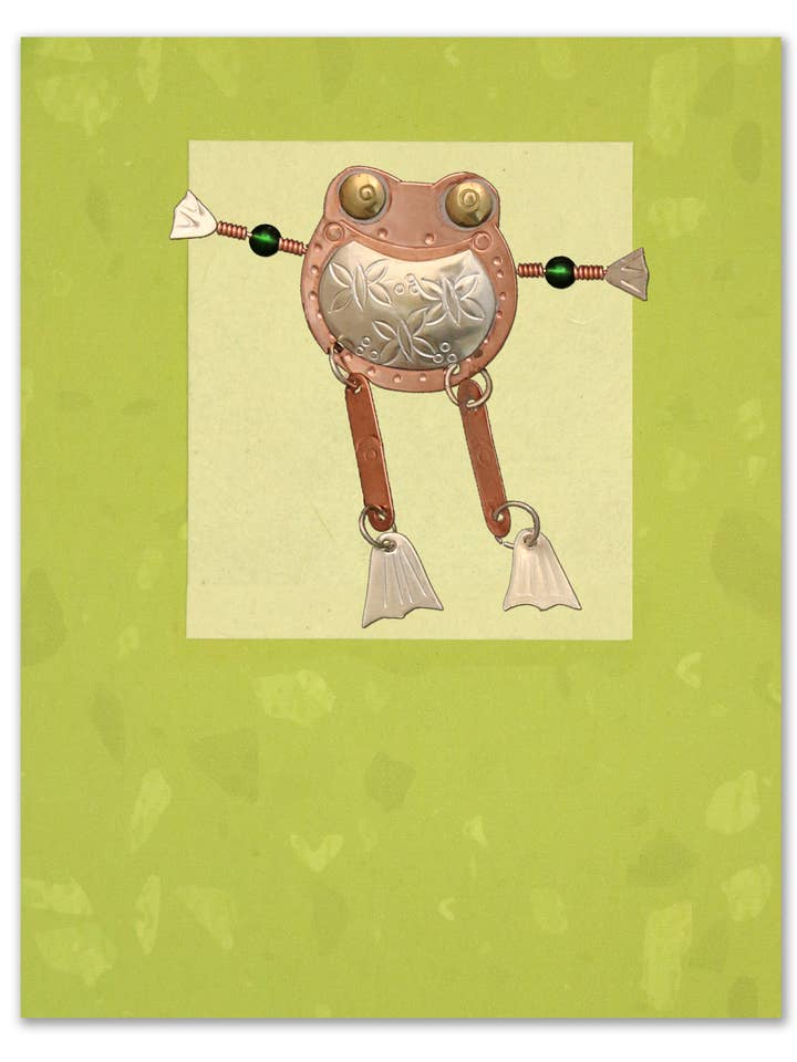 Frogger Pin on a Card for wholesale by Pilgrim Imports